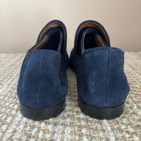 Aquatalia Revy‎ Navy Blue Suede Loafers Women’s Size 10 Smoking Driving Shoes - Picture 5 of 10